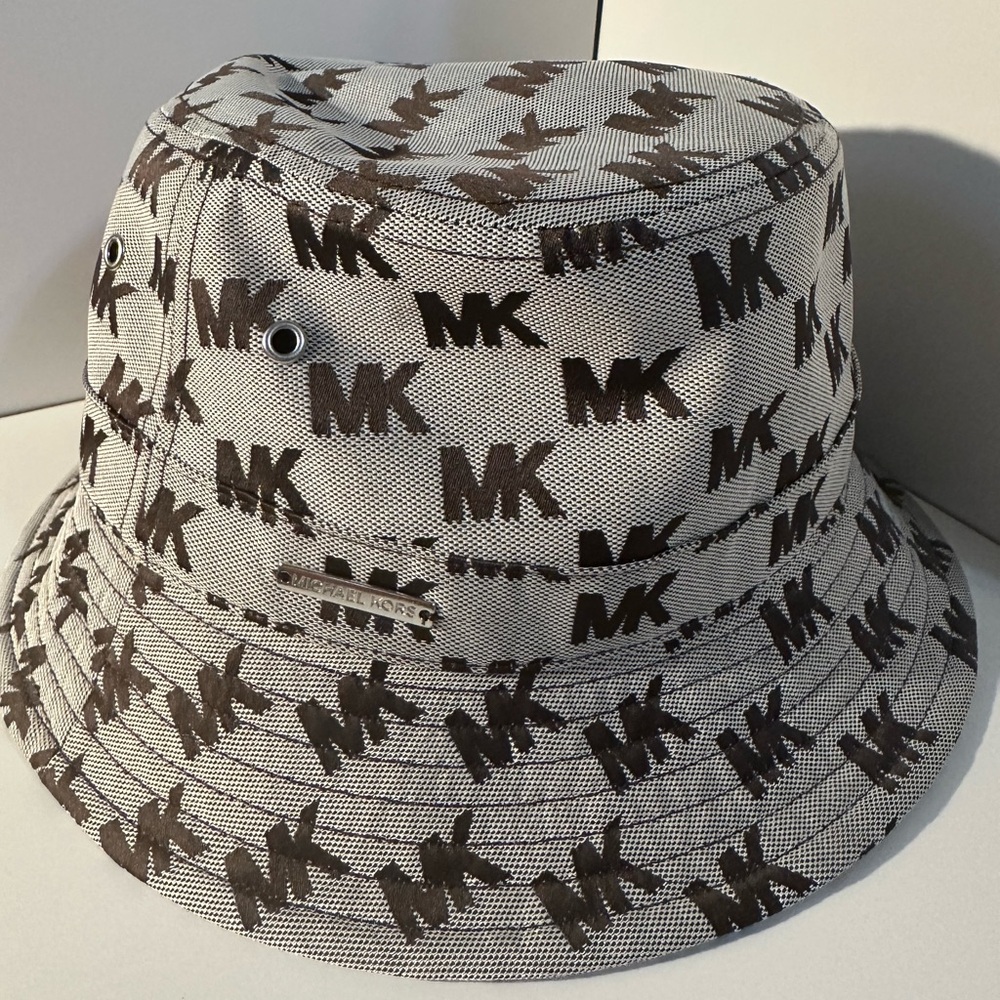 Michael Kors Monogram Bucket Hat in Chocolate